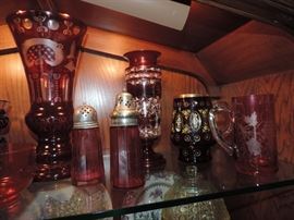 Cranberry Shakers, Etched Mugs ... 