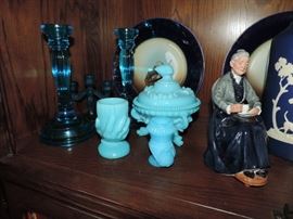 Blue Opaline Glassware