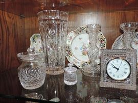 Waterford Vase, Jam Jars 