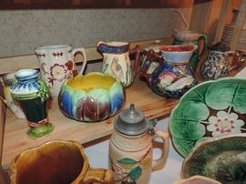 Majolica cream / milk pitchers...
