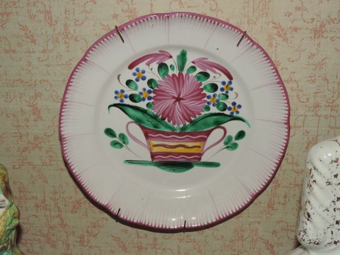18th Century French Tin Glazed Plate 