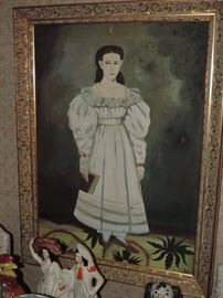 20th Century Example...however  - this FOLK ART PAINTING is hand-painted and has a LOT OF CHARM !