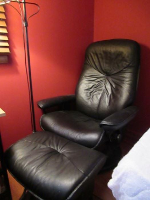 Danish Modern Lounge chair with foot stool.
