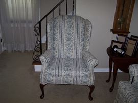 STRIPED WING CHAIR