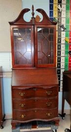Vintage Secretary/China Cabinet