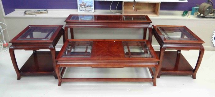 4 Piece Set-Sofa Table, 2 End Tables, Coffee Table