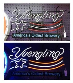 Neon Yuengling Advertising Sign