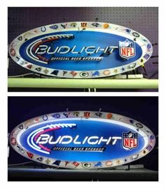 Neon NFL Budlight Advertising Sign