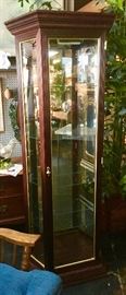 Another Smaller Wooden & Glass Curio Cabinet with Lights