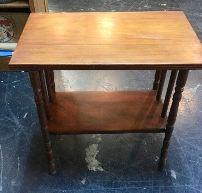 Small Wooden Side Table with shelf 