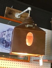 Old Flour Sifter that has been turned into a really neat wall mounted light fixture (by Steve Maples)
