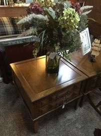 Pair of Beautiful Antique End Tables with Drawers