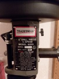 Tradesman 8" drillpress