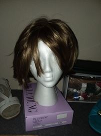 Many different style wigs