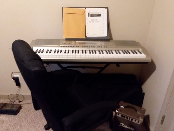 Keyboard, stand ,chair, keyboard case
