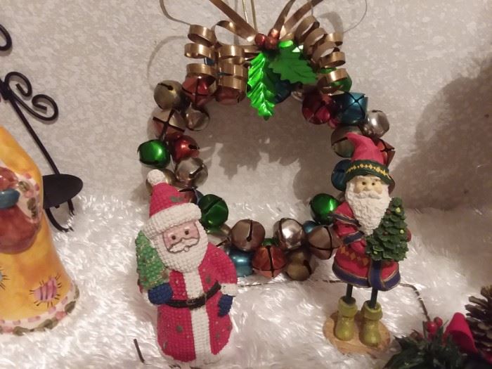 Vintage Christmas bells wreath