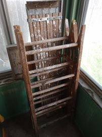 old ladders and painters boards