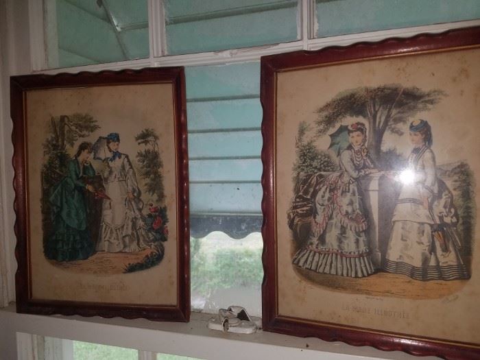 Antique framed prints