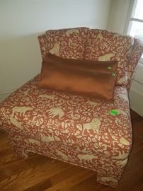 Decorative parlor chair & pillows