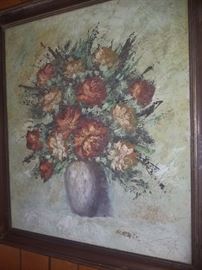 Antique early art original painting