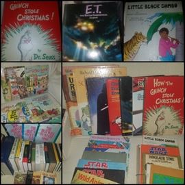 Books including Little Black Sambo & How the Grinch Stole Christmas (1957)