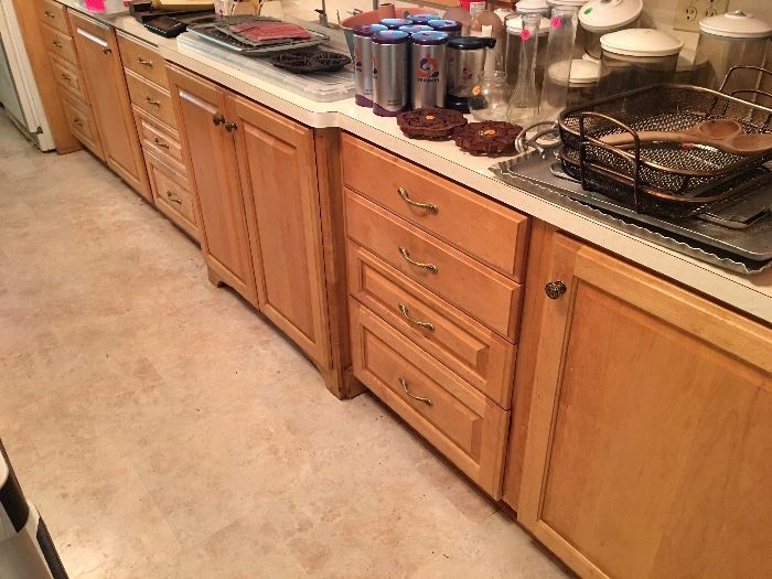 Kitchen cabinets for sale 1500 for all or 150 per cabinet solid wood