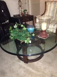 Glass top coffee table