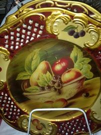 One of two fruit plates in vibrant colors