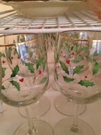 Lenox Christmas stemware