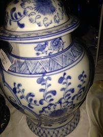 Blue & white ginger jar