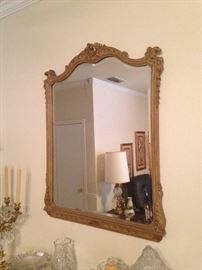 Matching mirror for marble top entry table