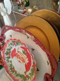 Christmas plates and chargers