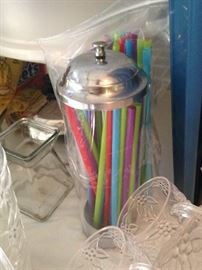 Fun straw holder