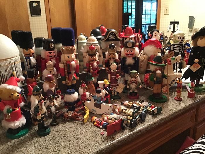 Collection of Nutcrackers, several unusual ones