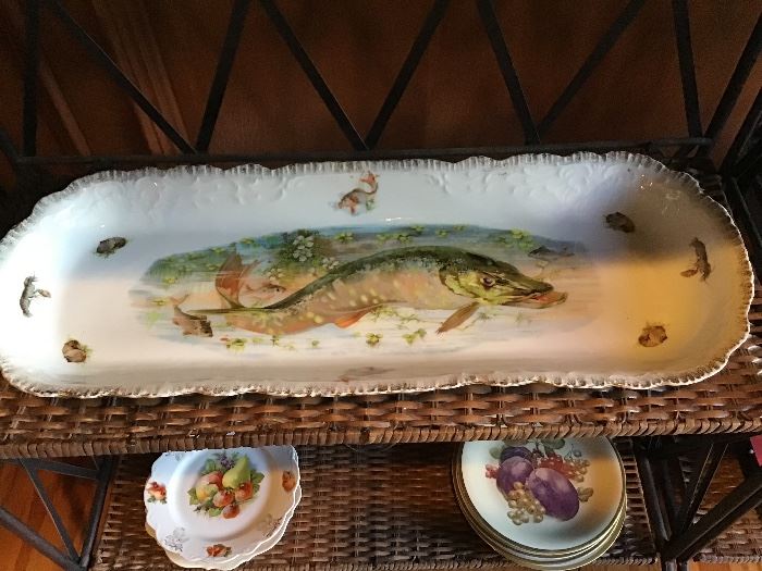 Large Antique Fish Platter