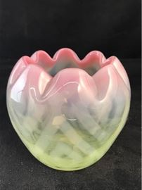 Fenton Art Glass Rose Bowl