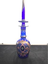 Hand Painted Glass Perfume Bottle