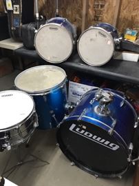 Pieces and parts of a Ludwig drum set