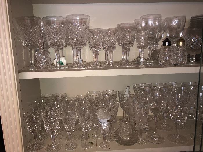 Waterford Crystal Stems
Many Patterns of Waterford stemware 
Some include Alana, Lismore, Ashling, and the like 