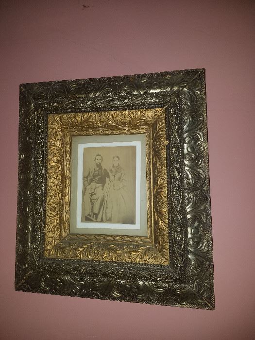 Double carved antique frame