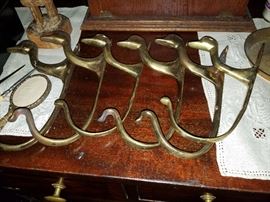 Brass duck curtain tie backs