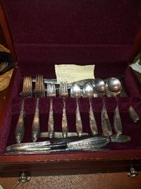 4 boxes of silver plate