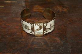 1933 Chicago Worlds Fair A Century of Progress Cuff Bracelet