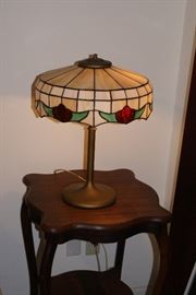 Old Stain Glass Table Lamp 