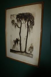 Framed Drawing by Norman H. Chase 