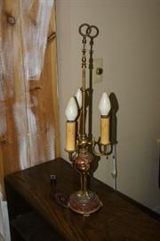 C.1930's 3 Bulb Table Lamp 