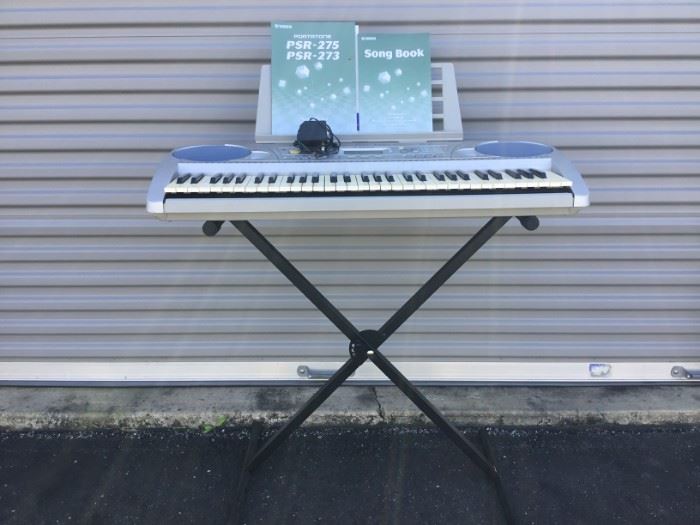 Yamaha Key Board with Stand, Song Books and Adapter https://ctbids.com/#!/description/share/53175