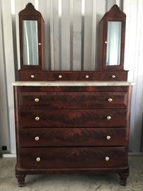 Antique Wooden Dresser with Removable Mirrors https://ctbids.com/#!/description/share/53178