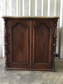 Antique Marble Top Cabinet https://ctbids.com/#!/description/share/53179