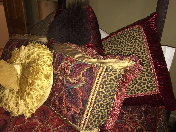 Dian Austin  Bedding. The round yellow pillow is not included in the sale